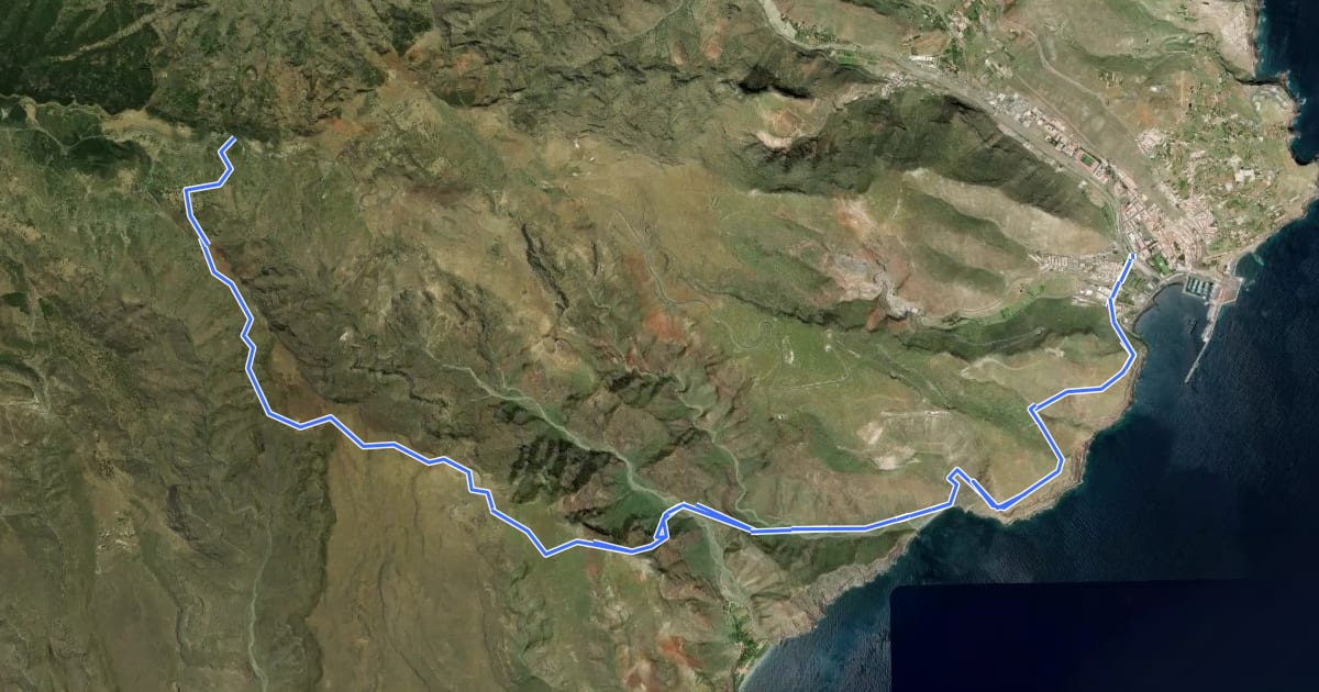 Маршрут Ruta 28 на спутниковом снимке