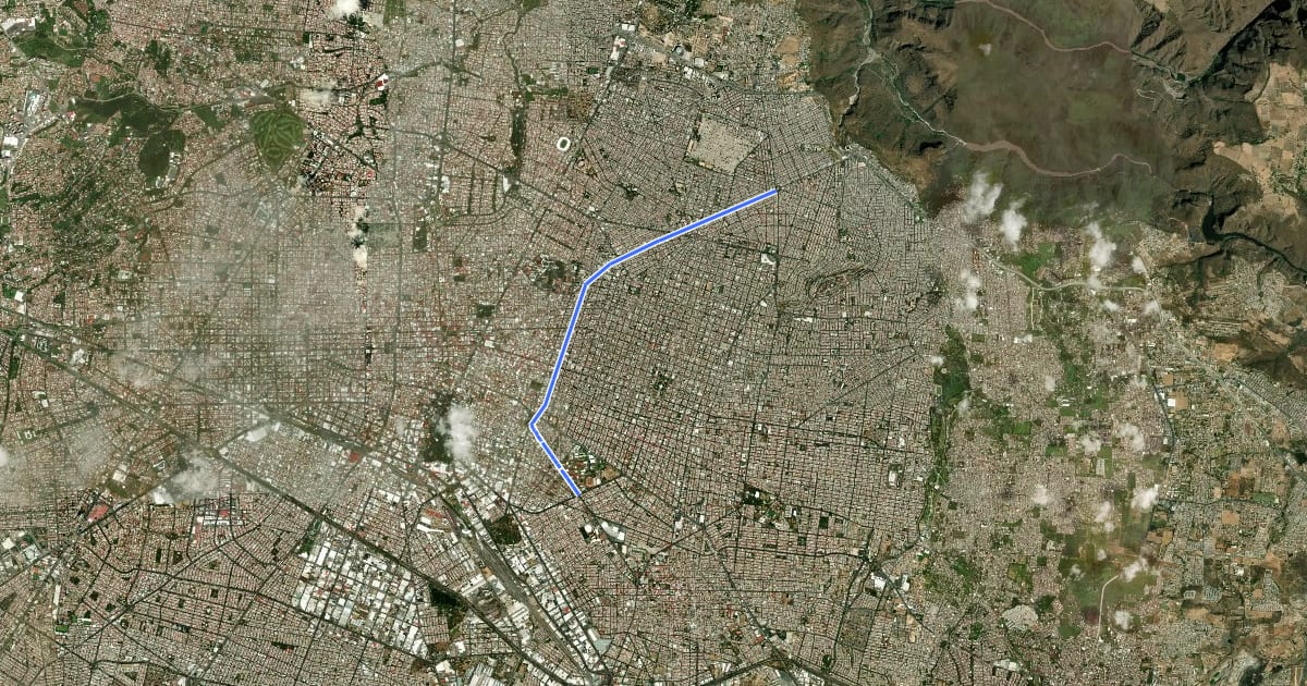 Маршрут Ruta 3 Vía RecreActiva Guadalajara на спутниковом снимке
