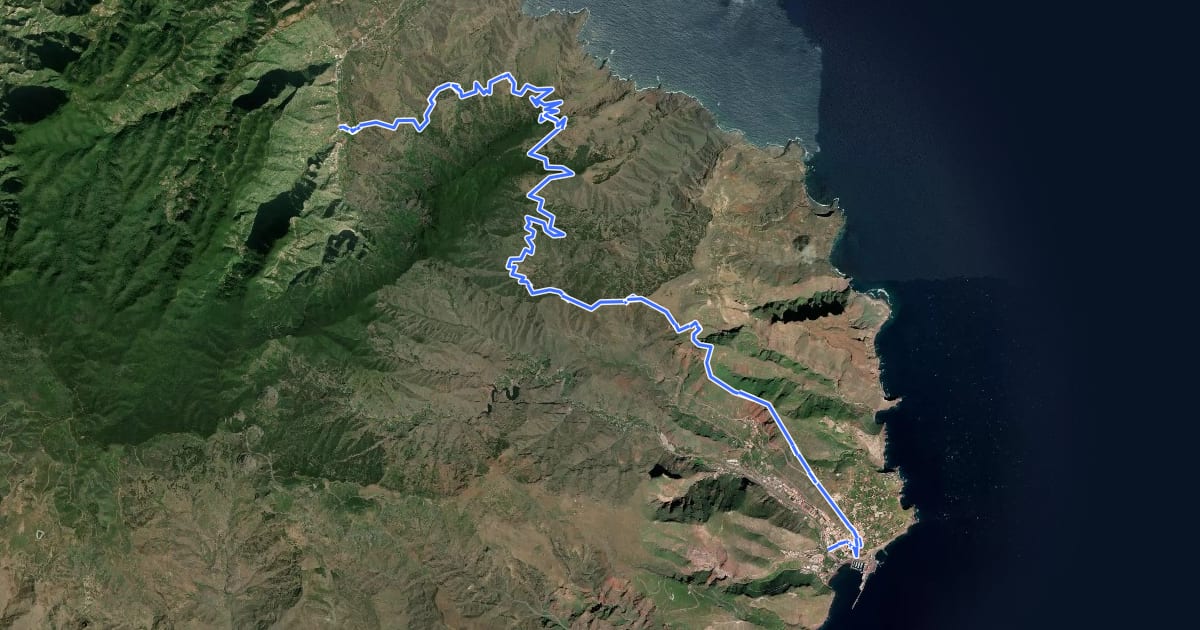 Маршрут Ruta 32 на спутниковом снимке