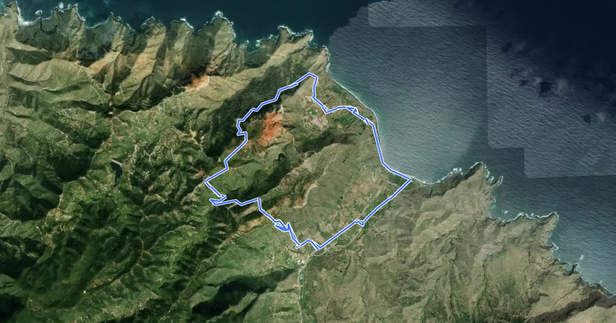 Маршрут Ruta 34 на спутниковом снимке