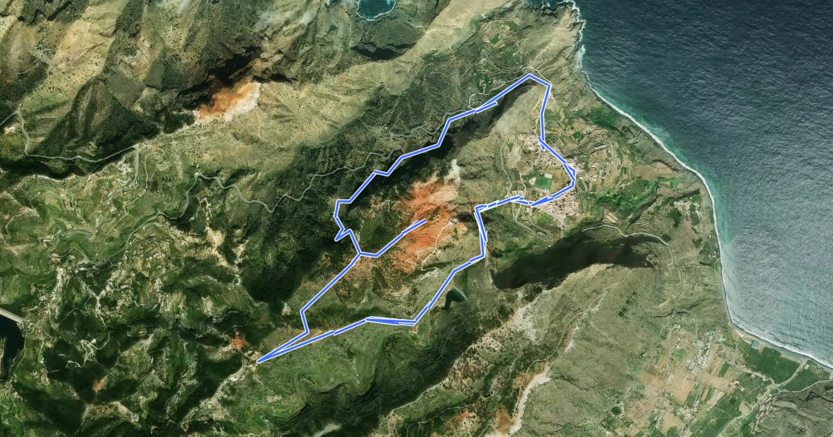Маршрут Ruta 35 на спутниковом снимке