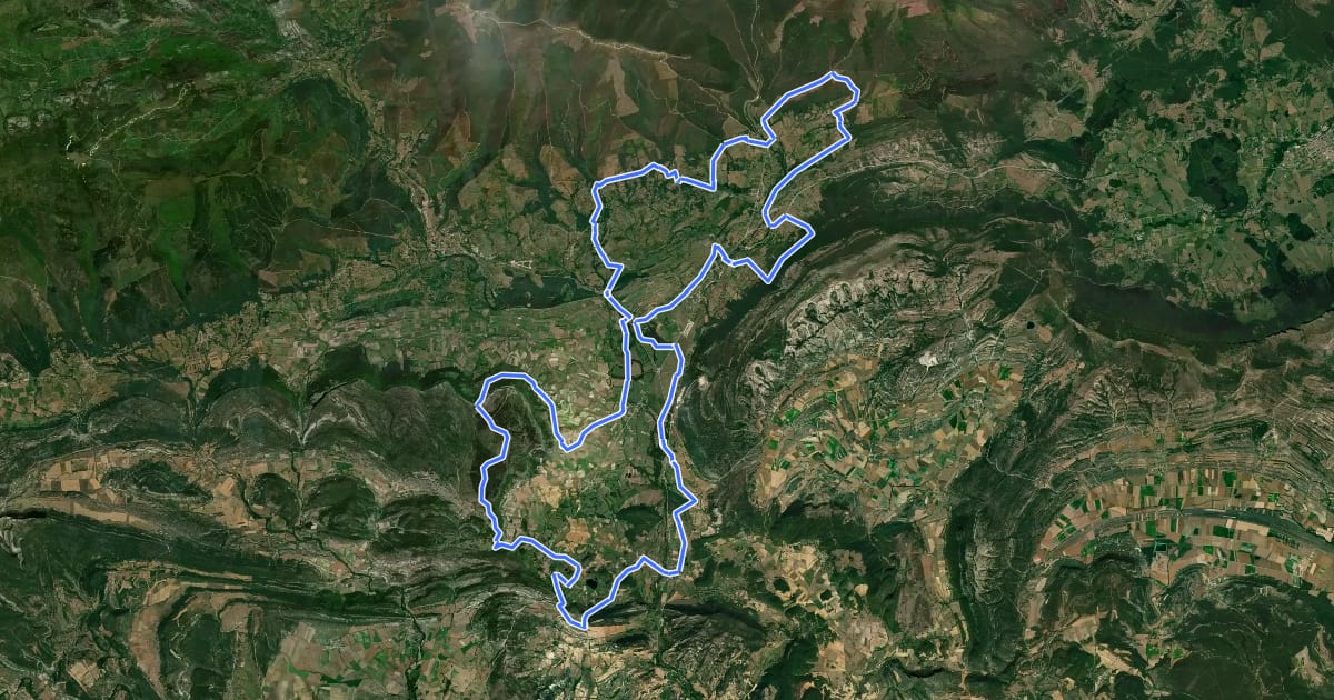 Маршрут Ruta 43 Merindad de Montija на спутниковом снимке