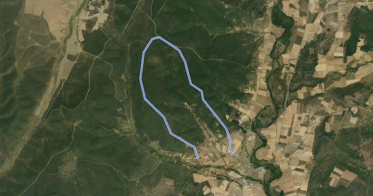 Маршрут Ruta 6 Camino de la Mina на спутниковом снимке