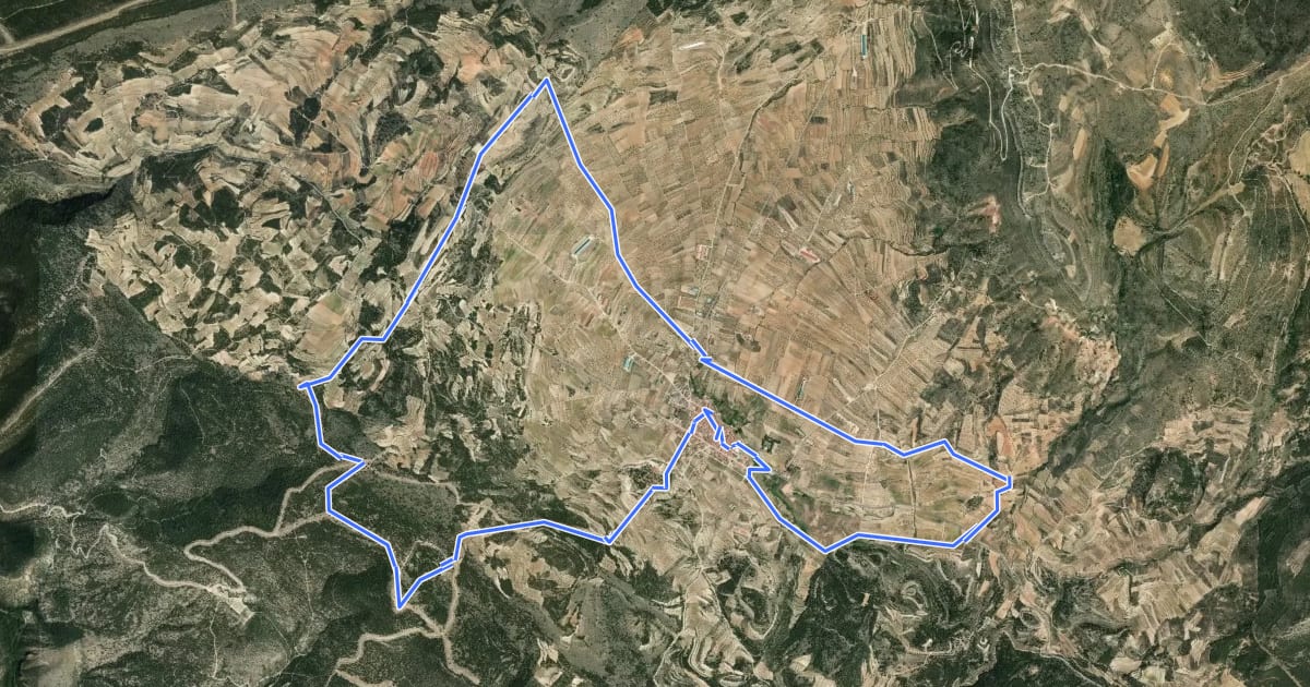 Маршрут Ruta 7 на спутниковом снимке