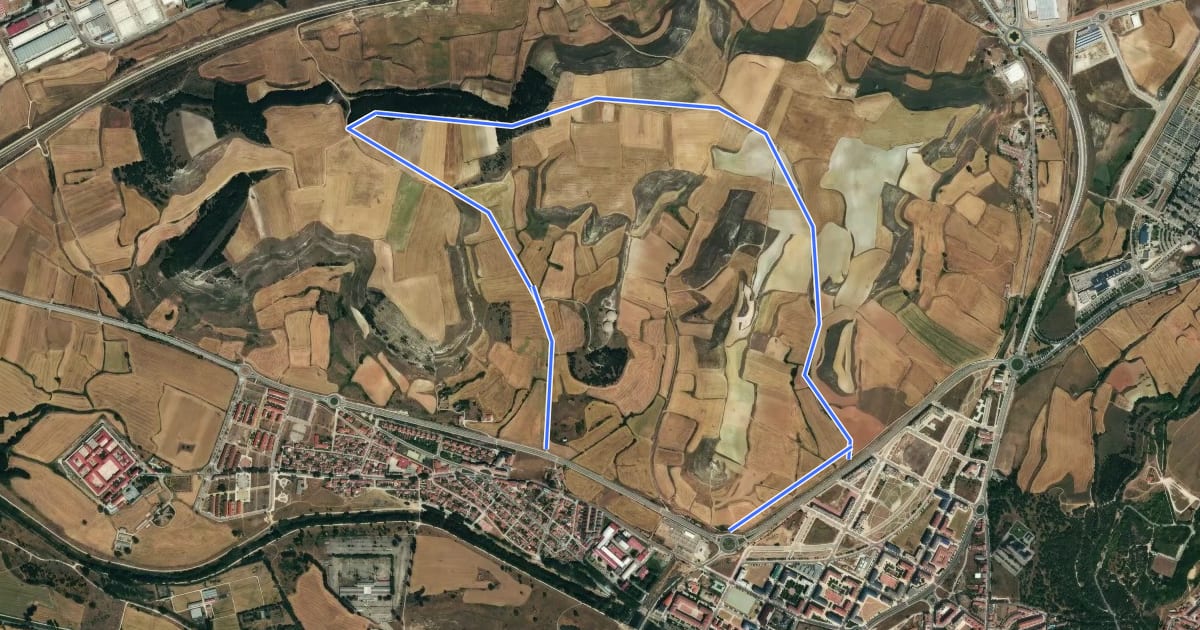 Маршрут Ruta 7 - La Lora - Cerro de la Galga (Fuente del Rey) на спутниковом снимке