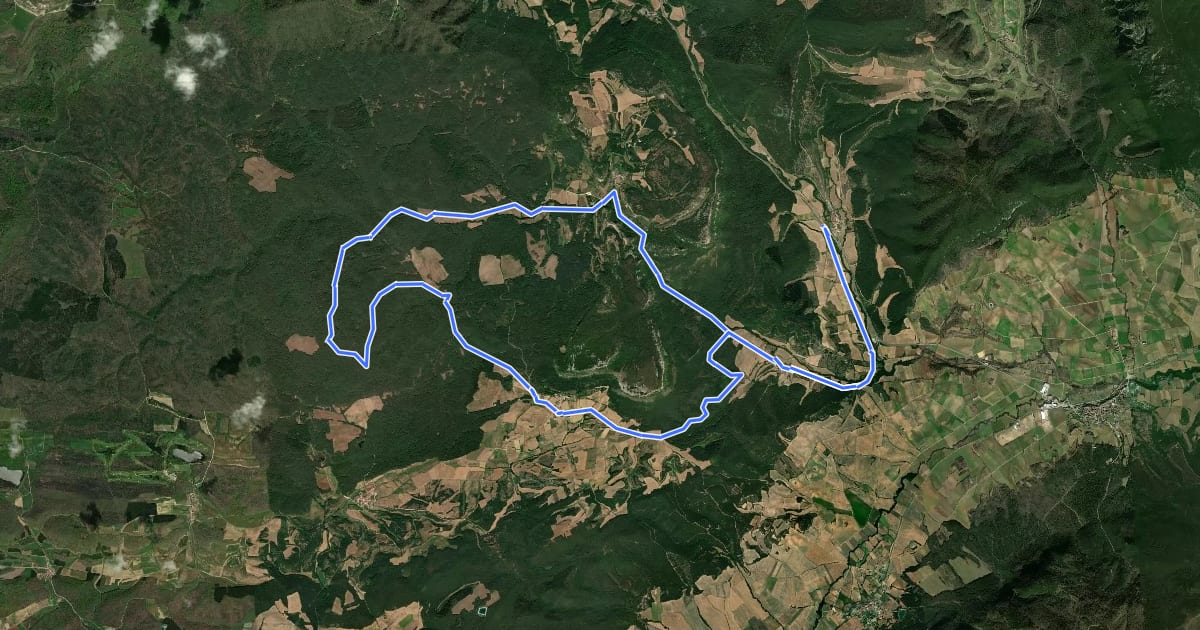 Маршрут Ruta 8 - Izki на спутниковом снимке