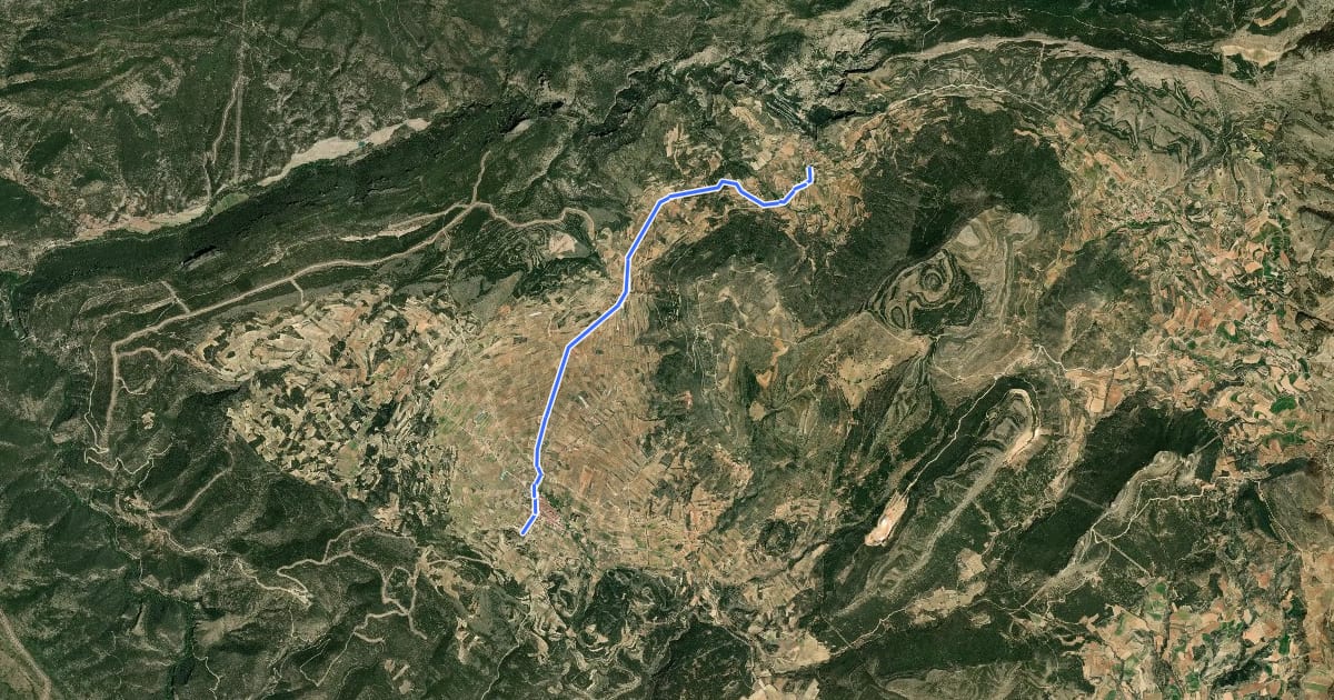 Маршрут Ruta 9 на спутниковом снимке
