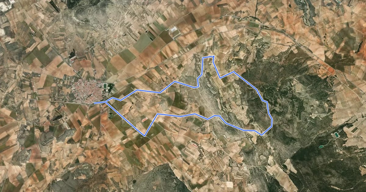 Маршрут Ruta a Cerro Cardete на спутниковом снимке