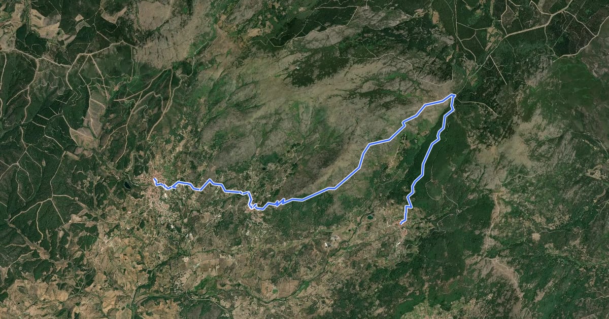 Маршрут Ruta A Fala на спутниковом снимке