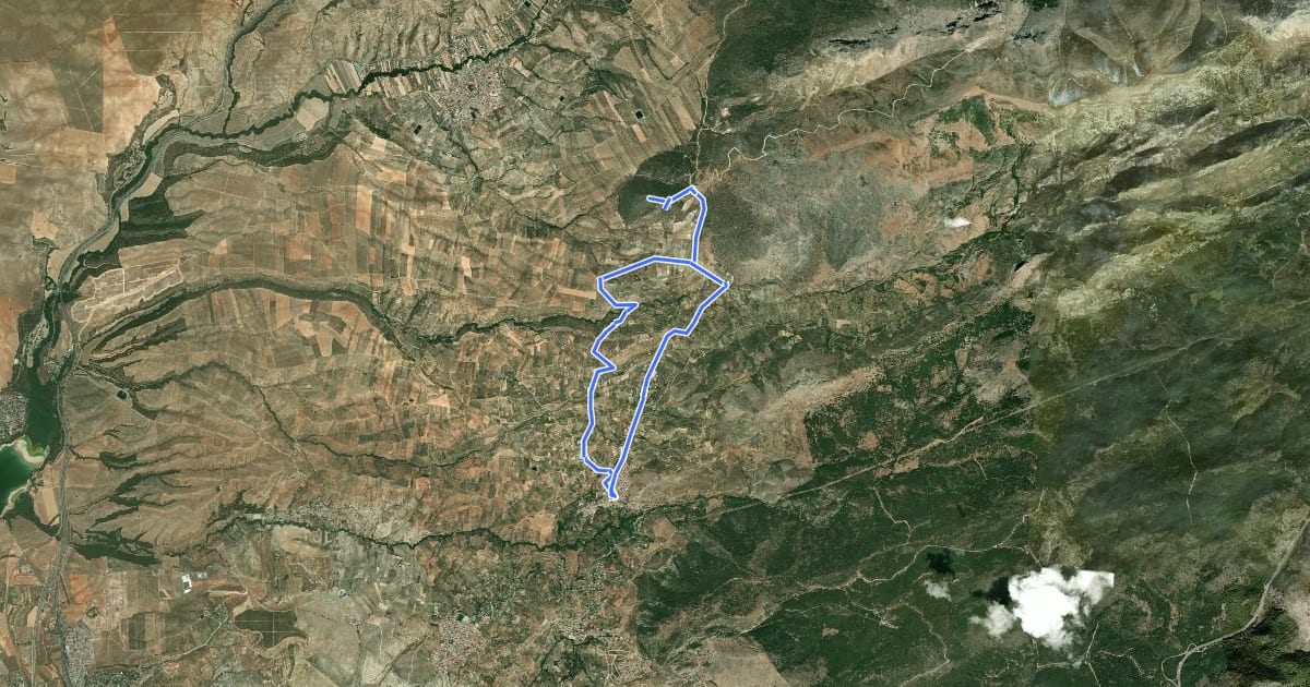 Маршрут Ruta a la Atalaya на спутниковом снимке