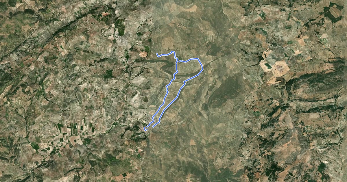 Маршрут Ruta a la Encina de la Inquisición на спутниковом снимке