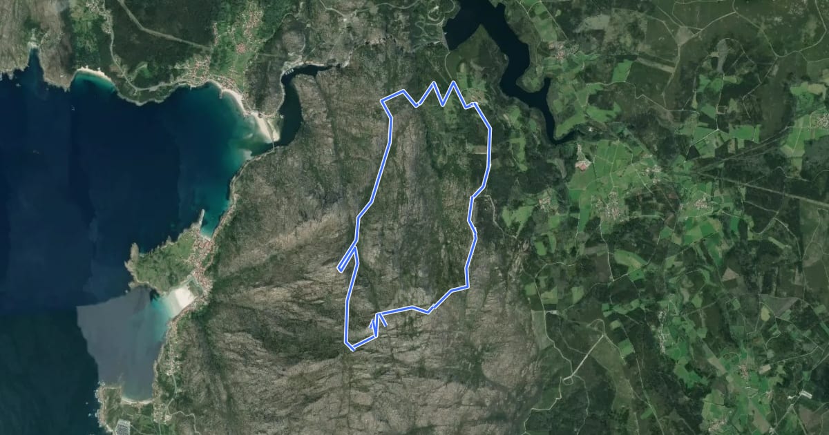 Маршрут Ruta A Moa на спутниковом снимке