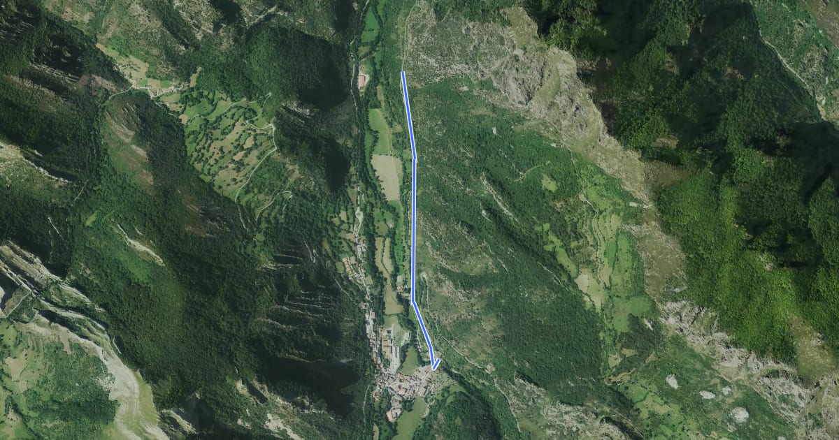 Маршрут Ruta Accesible hasta el Desfiladero de La Malva на спутниковом снимке