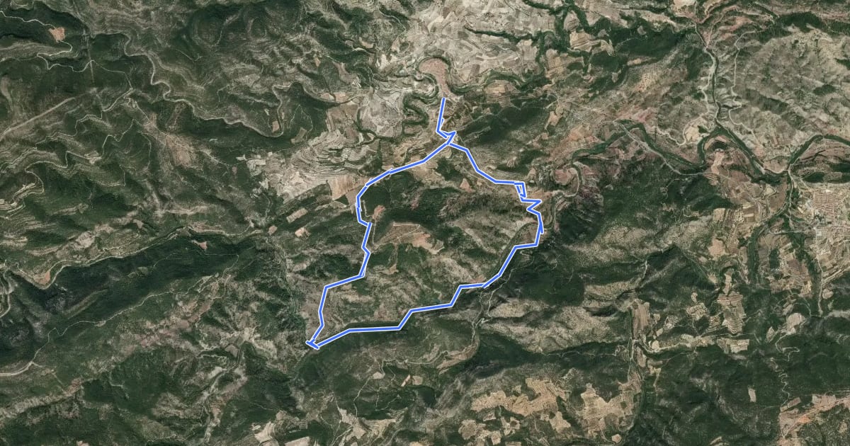Маршрут Ruta Benedriz на спутниковом снимке