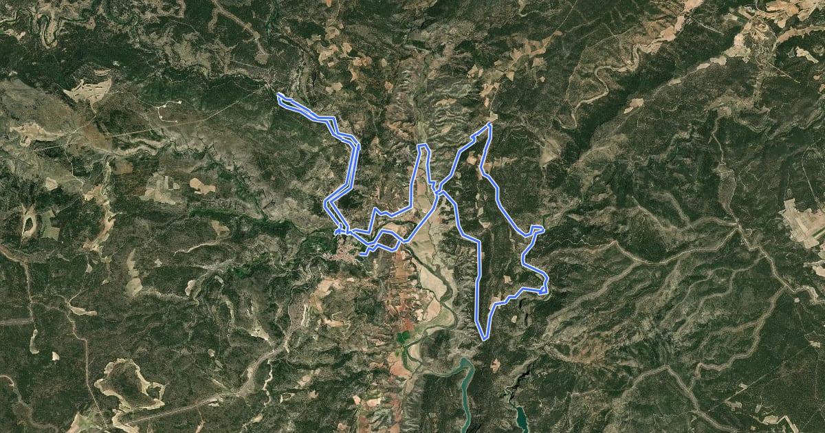Маршрут Ruta BTT de Cuenca на спутниковом снимке