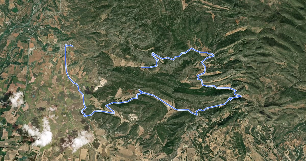Маршрут Ruta BTT Villa de Estadilla на спутниковом снимке