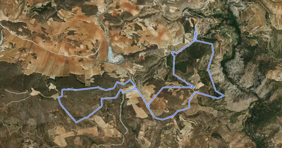 Маршрут Ruta Camino de Los Pinos y Atalaya del Marchal на спутниковом снимке