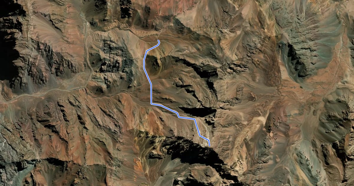 Маршрут Ruta Cerro Navarro Norte на спутниковом снимке