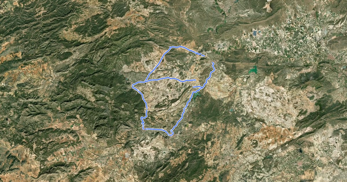 Маршрут Ruta Ciclosegura - Itinerario 6 на спутниковом снимке