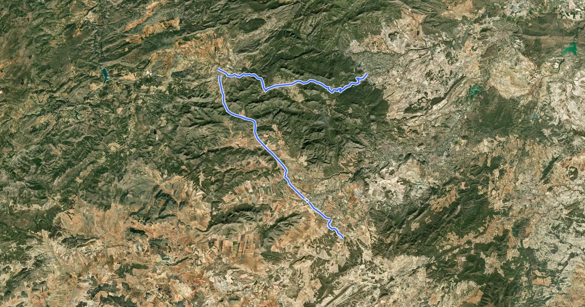 Маршрут Ruta Ciclosegura - Itinerario 7 на спутниковом снимке