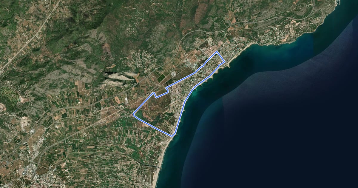 Маршрут Ruta cicloturística de naturaleza y paisaje на спутниковом снимке