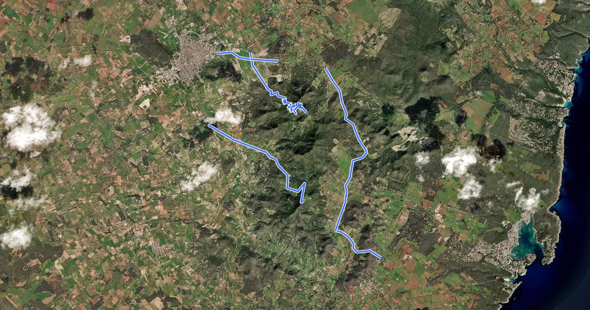 Маршрут Ruta cicloturistica Felanitx на спутниковом снимке