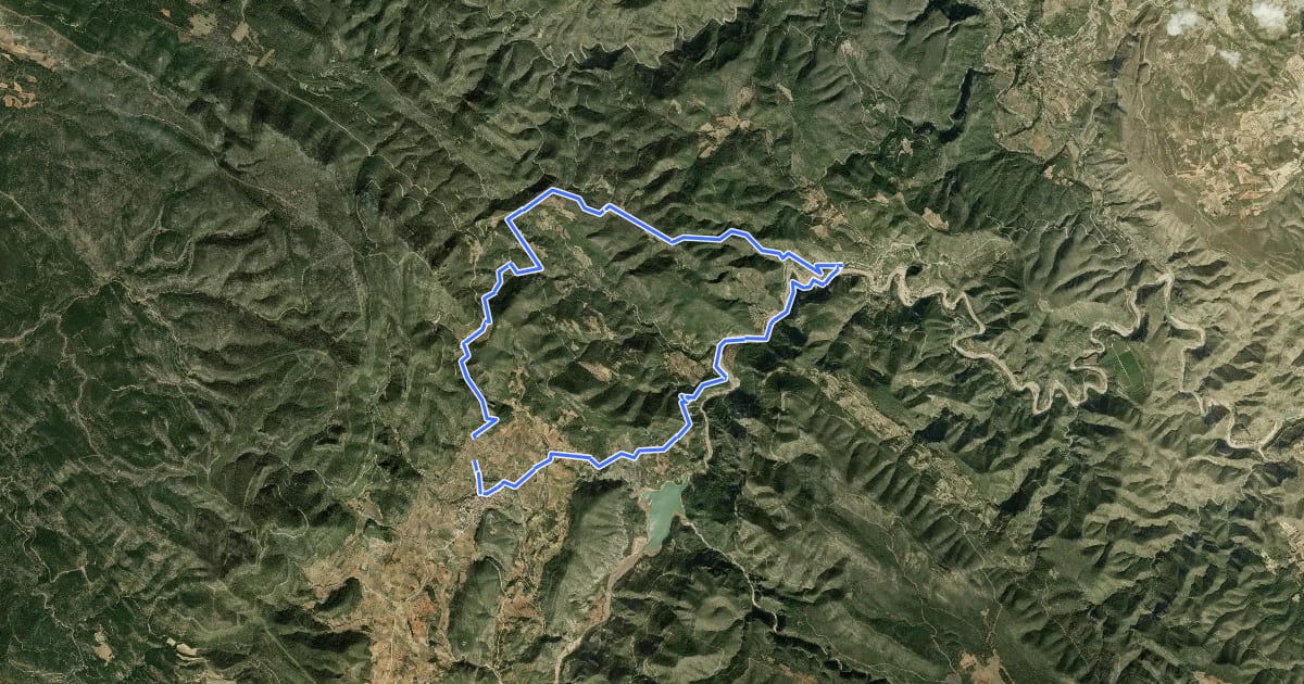 Маршрут Ruta Circular Chera - Sot de Chera на спутниковом снимке