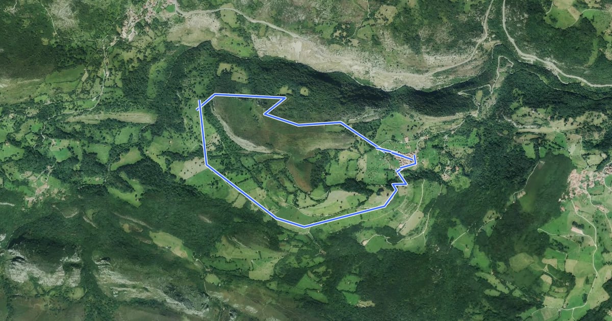 Маршрут Ruta Circular de Berodia на спутниковом снимке