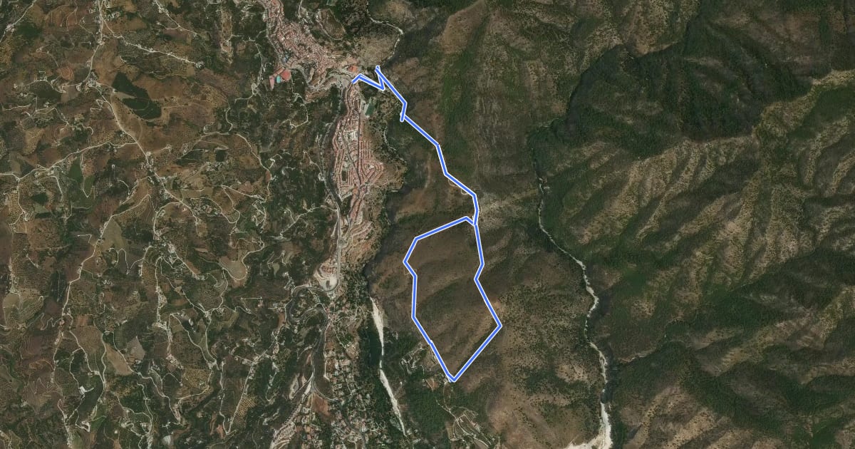 Маршрут Ruta Cruz de Pinto на спутниковом снимке