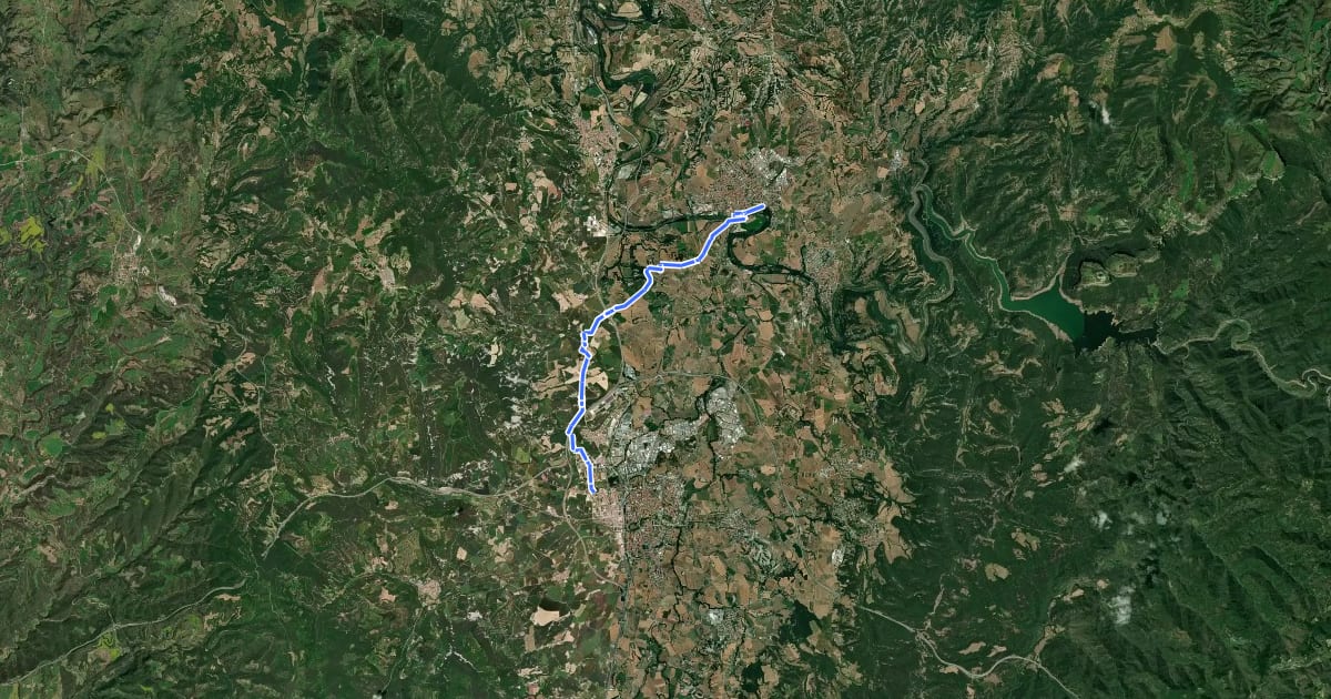 Маршрут Ruta d’enllaç: Vic – Manlleu на спутниковом снимке