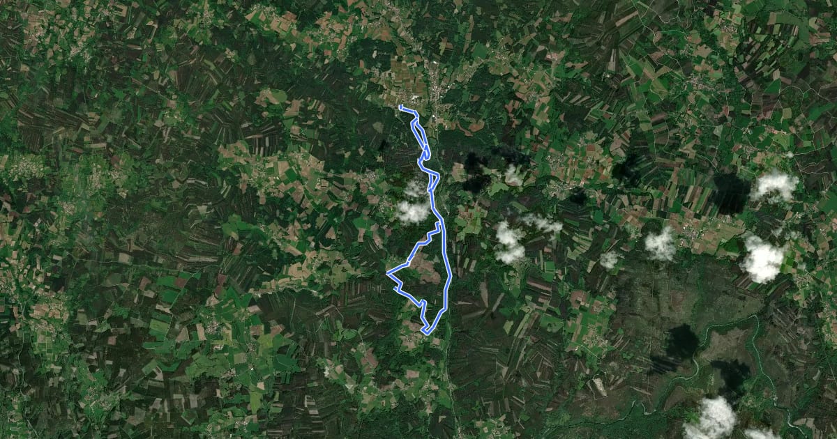 Маршрут Ruta da Fervenza do Rexedoiro на спутниковом снимке