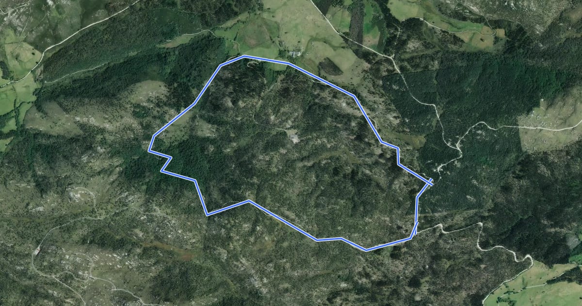 Маршрут Ruta da Fraga Vella на спутниковом снимке