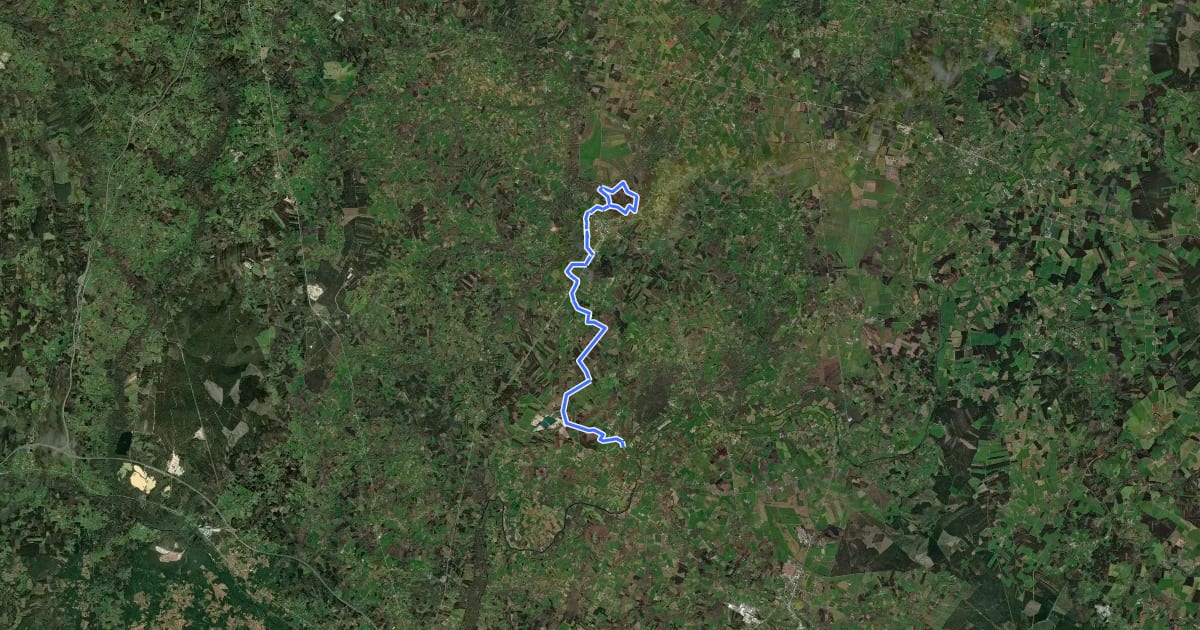 Маршрут Ruta das Lagoas на спутниковом снимке