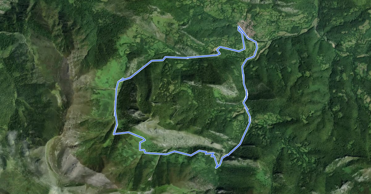 Маршрут Ruta de Cabeza de Arco на спутниковом снимке