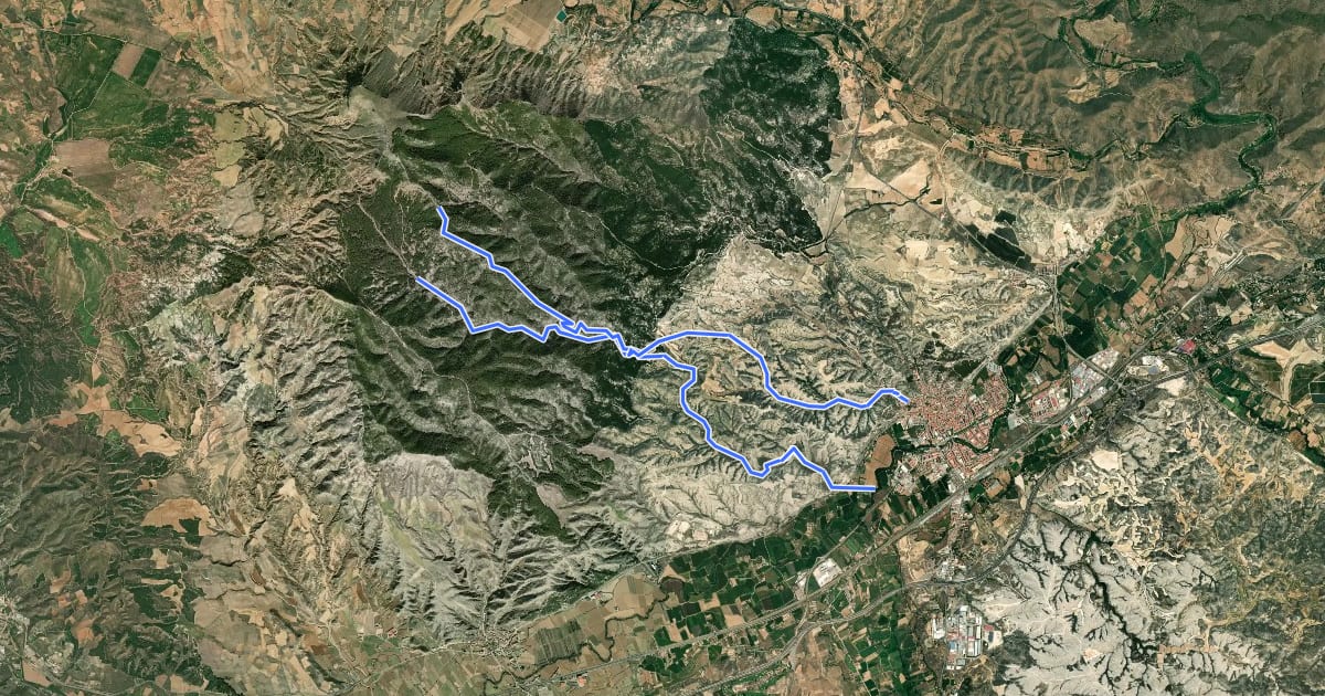 Маршрут Ruta de Calatayud на спутниковом снимке