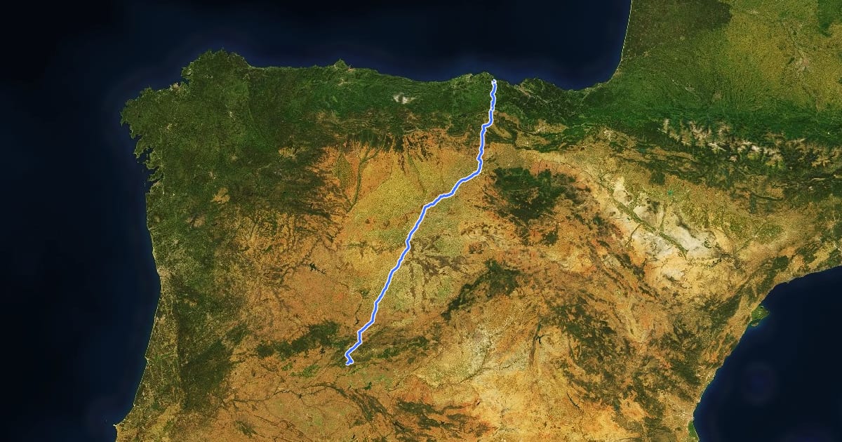Маршрут Ruta de Carlos V на спутниковом снимке