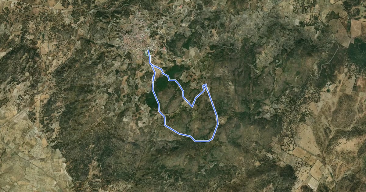 Маршрут Ruta de donde nace на спутниковом снимке