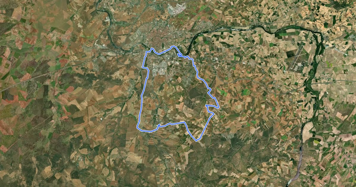 Маршрут Ruta de la Batalla de Los Arapiles на спутниковом снимке