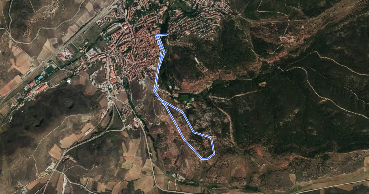 Маршрут Ruta de la Cuerda на спутниковом снимке