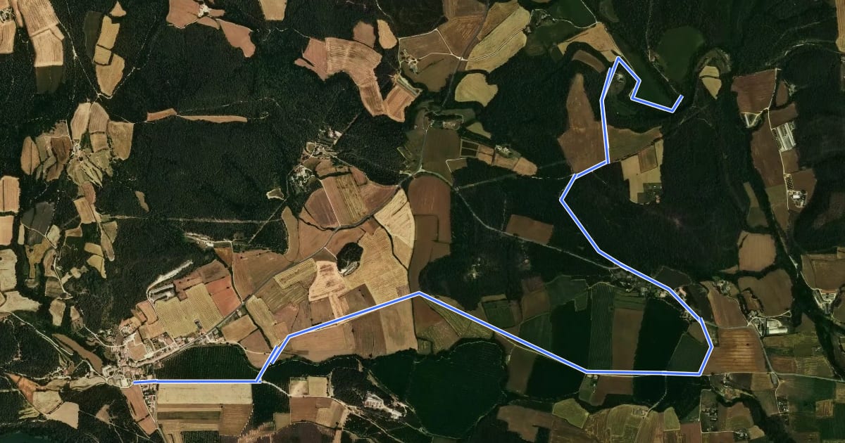 Маршрут Ruta de la Font на спутниковом снимке