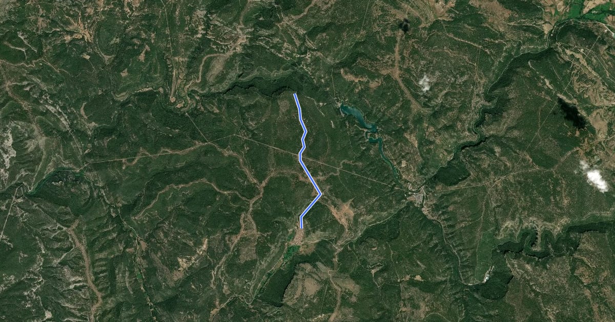 Маршрут Ruta de la Hoz de Tragavivos на спутниковом снимке