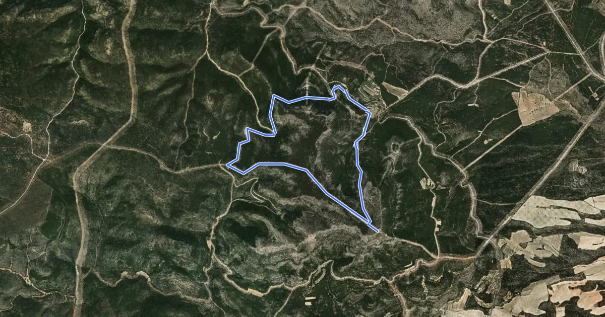 Маршрут Ruta de la Hunde - Pico Palomera на спутниковом снимке