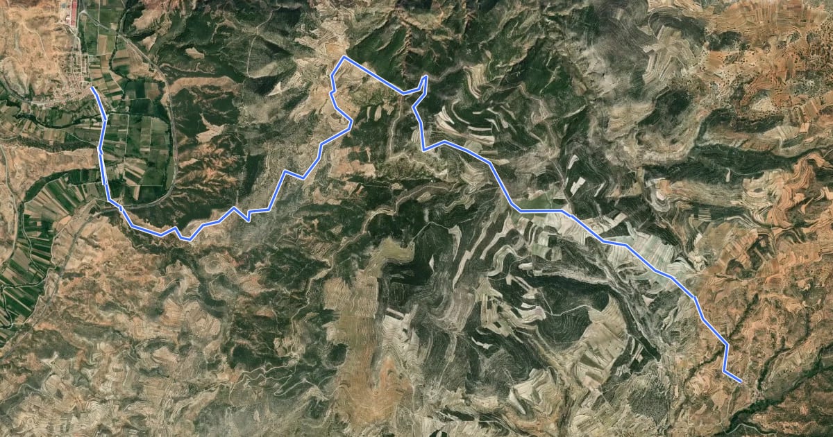 Маршрут Ruta de la Loma Romance BTT 4 на спутниковом снимке