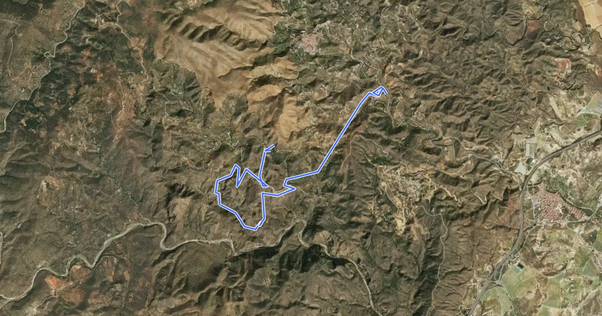 Маршрут Ruta de la Minería de Bédar на спутниковом снимке
