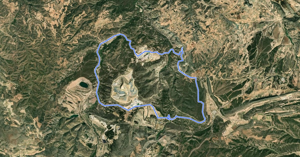 Маршрут Ruta de la Muela на спутниковом снимке