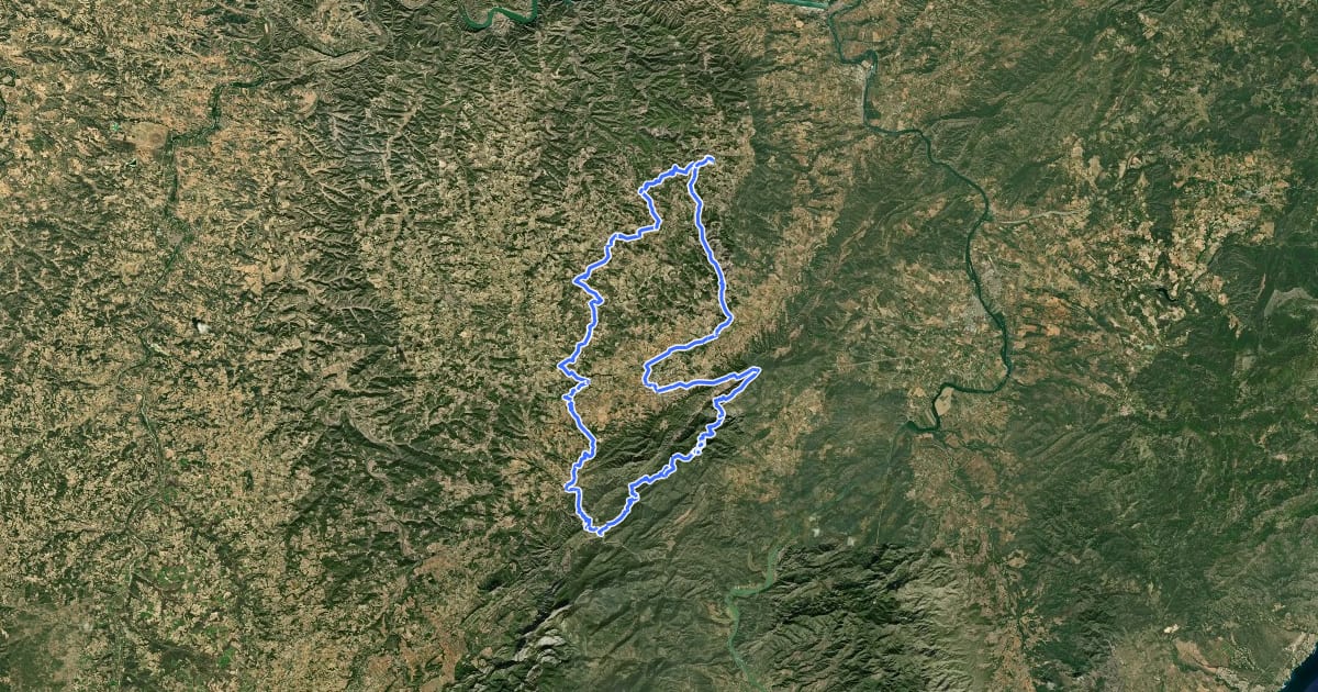 Маршрут Ruta de la Pau на спутниковом снимке
