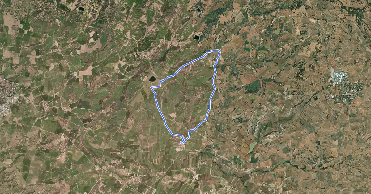 Маршрут Ruta de la Pleta на спутниковом снимке