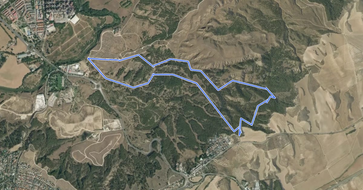 Маршрут Ruta de la Puerta Verde на спутниковом снимке