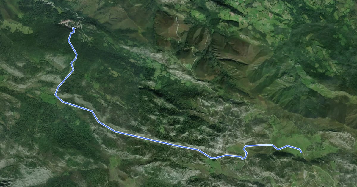 Маршрут Ruta de la Reconquista (Etapa 1) на спутниковом снимке