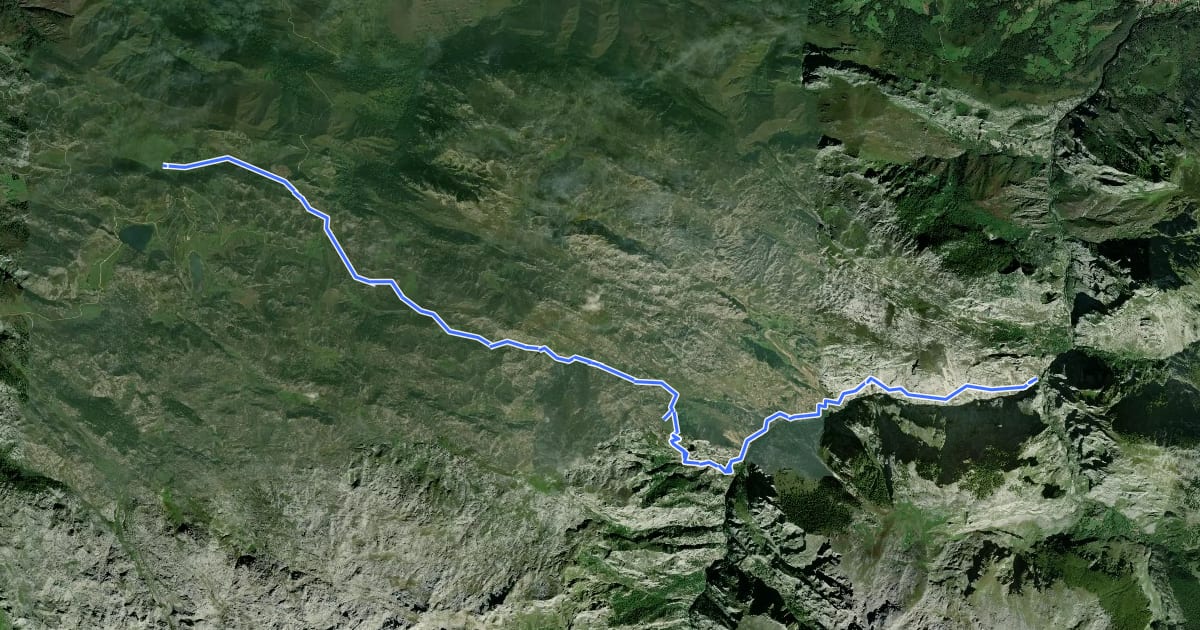 Маршрут Ruta de la Reconquista (Etapa 2) на спутниковом снимке